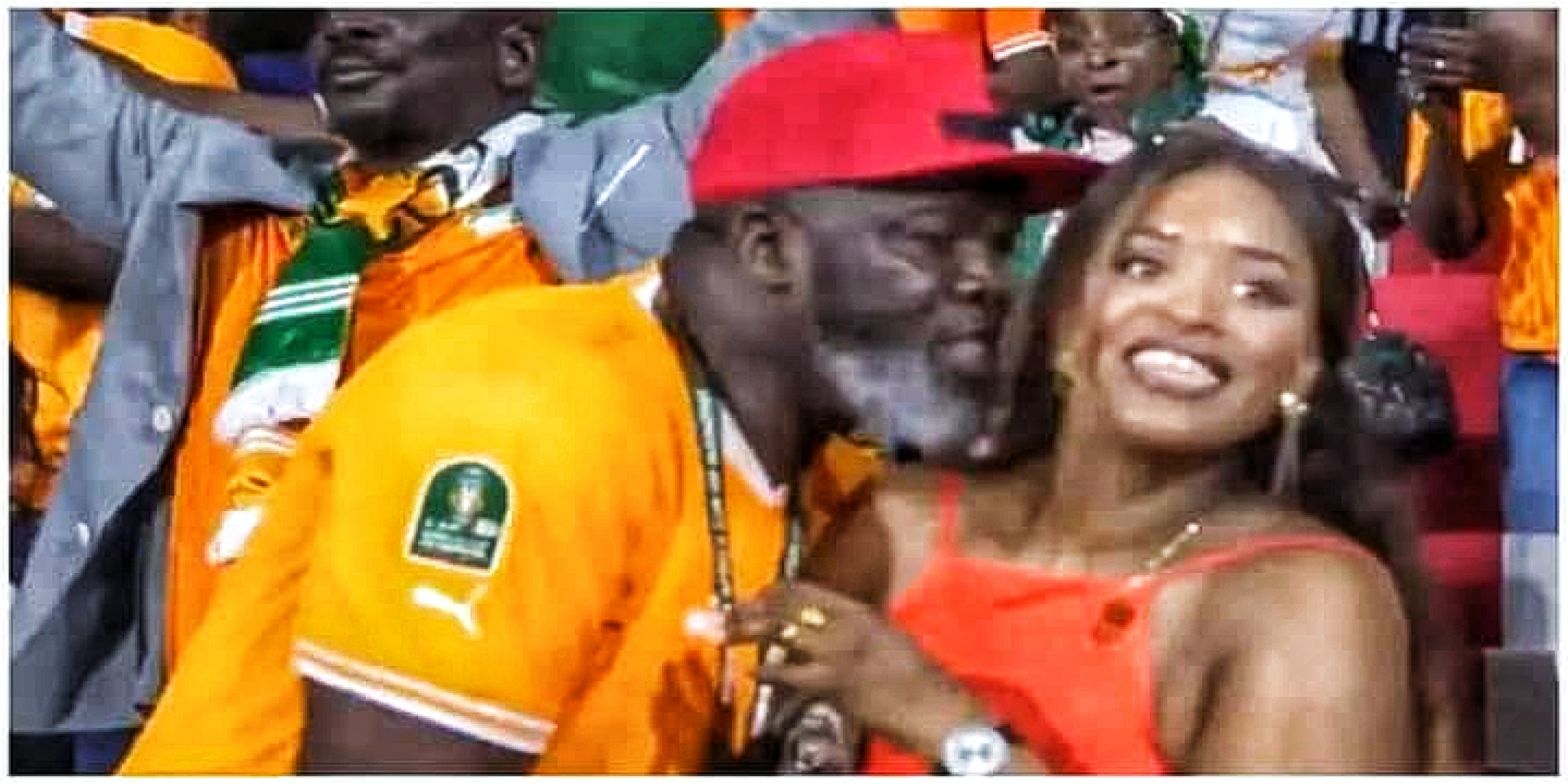 How Wife and family Caught Ivorian Football Fan with Another Woman during AFCON Match 